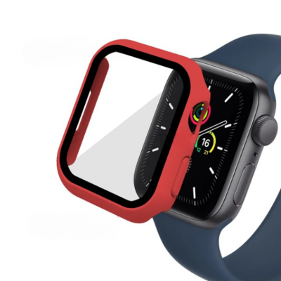 2-i-1 Skal med Hädat glas Apple Watch 7/8