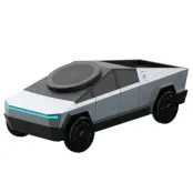 3-in-1 Bilformad 15W Qi2 Trådlös Laddare iPhone,Apple Watch,Airpods - Silver (Silver)