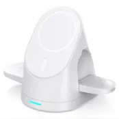 3in1 Trådlös Laddare Magsafe iPhone Apple Watch Airpods - Vit