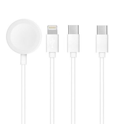 3in1 USB-C till USB-C, Lightning, Apple Watch kabel-C 1.2m