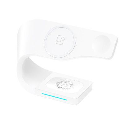 [3in1] Magsafe Trådlös Laddare iPhone, Apple Watch, Airpods - Vit