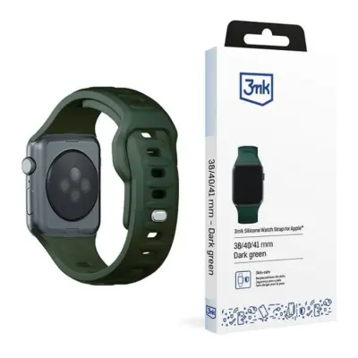 3mk Apple Watch (38/40/41mm) Armband Silikon - Mörkgrön