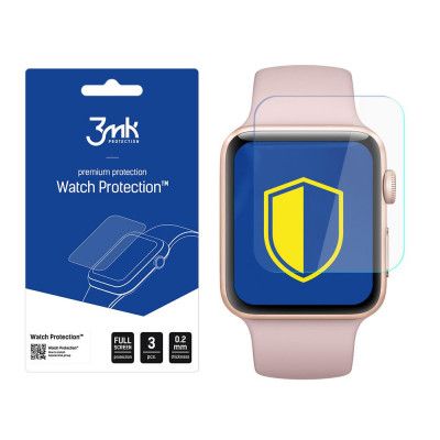 3mk Apple Watch 3 42mm Plastfilm Skärmskydd ARC+ Transparent