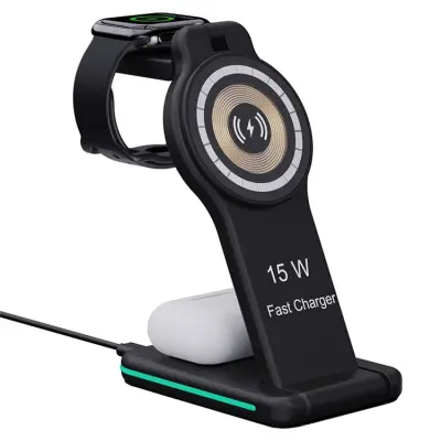 4in1 MagSafe Trådlös Laddare iPhone Apple Watch Airpods