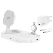 4smarts Qi2 Trådlös Laddare Apple Watch, iPhone, Airpods - Vit
