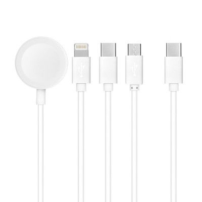 4in1 USB-C till USB-C, Lightning, microUSB, Apple Watch kabel 1.2m