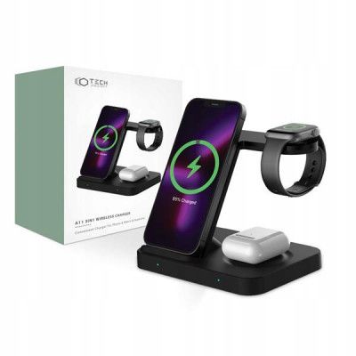 Tech-Protect A11 3in1 Magsafe Trådlös laddare - Svart