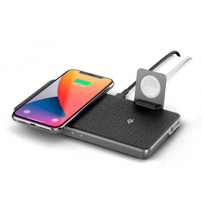 Alogic Ultra Power 3-in-1 Wireless Charging Dock with Apple Watch Charger Mount