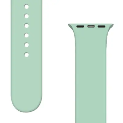 Apple Watch 2/3/4/5/6/7/8/SE (49/45/44/42mm) Armband Silicon APS - ljusgrön