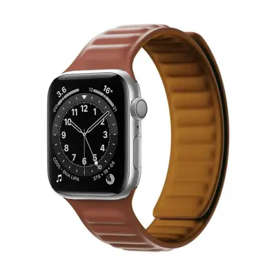Apple Watch 2/3/4/5/6/SE (38/40/41mm) Armband Magnetic Strap - Brun