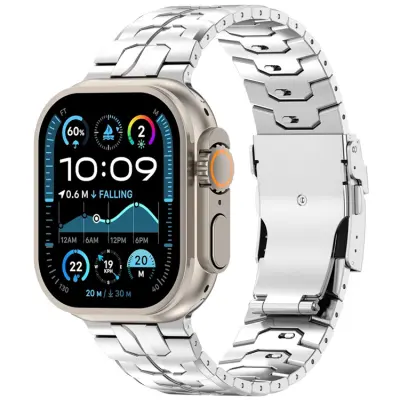 Apple Watch (38/40/41/42mm) Armband Titan Alloy - Silver (Silver)