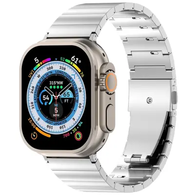 Apple Watch (38/40/41/42mm) Armband Titan Alloy - Silver (Silver)