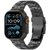 Apple Watch (38/40/41/42mm) Armband Titan Alloy (Svart)