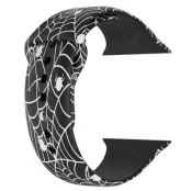 Apple Watch (38/40/41mm) Armband halloween floral - Vit Spiders