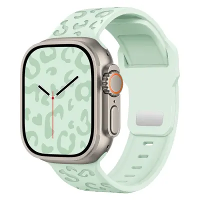 Apple Watch (38/40/41mm) Armband Leopard Texture - Grön