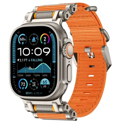 Apple Watch 42/44/45/46/49mm Armband Nylon - Orange