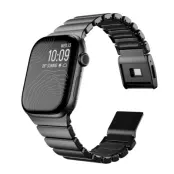 Apple Watch (42/44/45/46/49mm) Armband Stainless Steel (Svart)