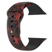 Apple Watch (42/44/45/mm) Armband halloween floral - Röd Spiders
