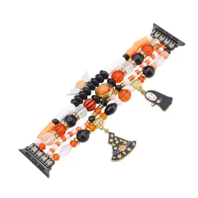 Apple Watch (49mm/46mm/45mm/44mm/42mm) Armband Halloween Beaded - Ansiktslös