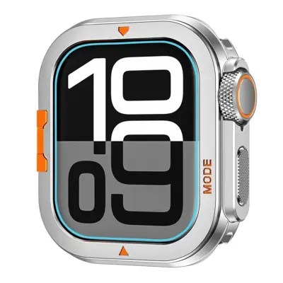 Apple Watch 7/8/9 (45mm) Skal Metal - Silver