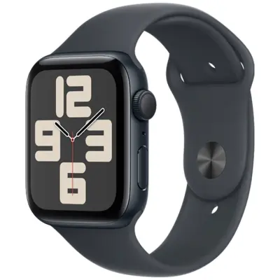 Apple Watch SE 44mm (GPS) Svart (Silikon Band Svart M/L)