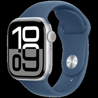 Apple Watch Series 10 42mm (GPS) Silver (Sport Band Blå S/M)