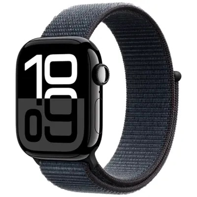 Apple Watch Series 10 46mm (GPS) Svart (Nylon Band Svart)