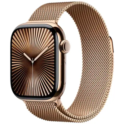 Apple Watch Series 10 4G 42mm (GPS) Titanium Guld (Milanese Band Guld)