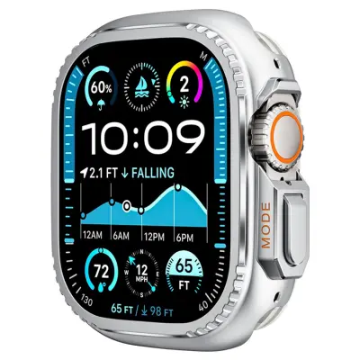 Apple Watch Ultra 2 (49mm) Skal Metal - Matte Silver