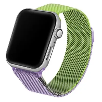 Beline Apple Watch (38/40/41mm) Arm0band Steel - Grön/Lila