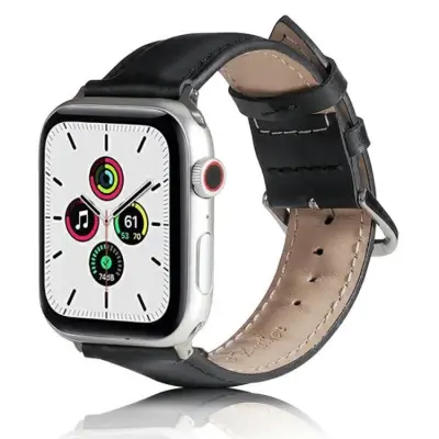 Beline Apple Watch (38/40/41mm) Armband Läder - Svart