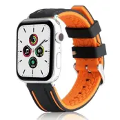 Beline Apple Watch (38/40/41mm) Armband Solid Silikon -Orange/Svart