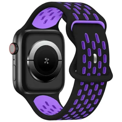 Beline Apple Watch (38/40/41mm) Armband Sport Silikon - Lila/Svart