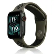Beline Apple Watch (38/40/41mm) Armband Sport Silikon - Svart/Brun