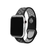 Beline Apple Watch (38/40/41mm) Armband Sport Silikon - Svart/Grå