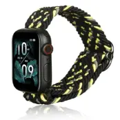 Beline Apple Watch (38/40/41mm) Armband Textile - Svart/Lime