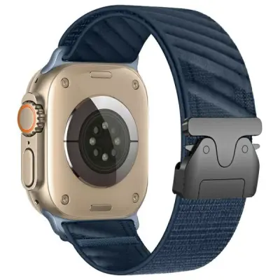 Beline Apple Watch 42/44/45/49mm Armband Oblique - Marinblå