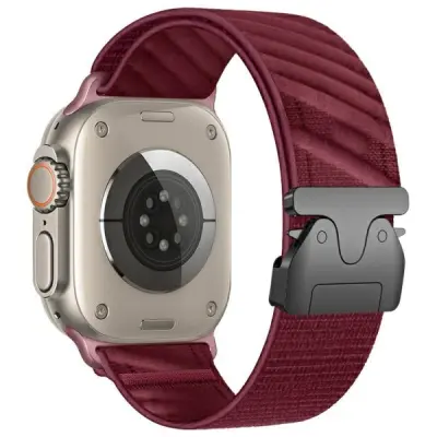 Beline Apple Watch 42/44/45/49mm Armband Oblique - Röd