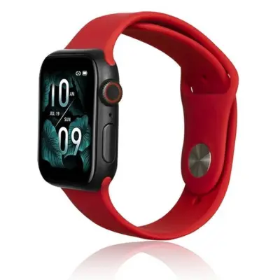Beline Apple Watch (42/44/45/49mm) Armband Silikon - Röd