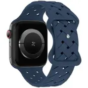 Beline Apple Watch (42/44/45/49mm) Armband Silikon Woven - Blå