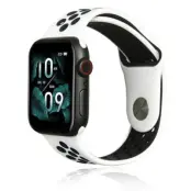 Beline Apple Watch (42/44/45/49mm) Armband Sport Silikon - Svart/Vit
