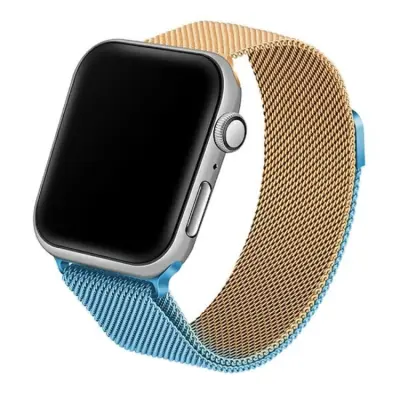 Beline Apple Watch (42/44/45/49mm) Armband Steel - Blå/Guld