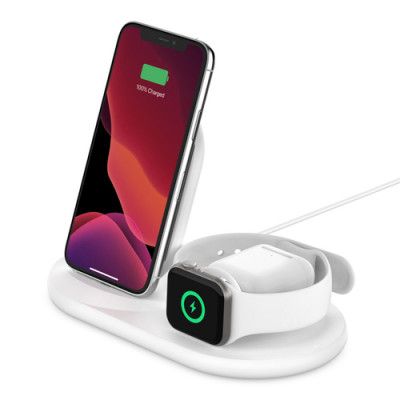 Belkin 3IN-1 Trådlös Stå /Pad / Apple Watch - Vit