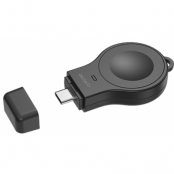 Deltaco Mini Trådlös laddare Apple Watch USB C - Svart