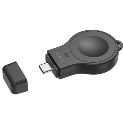 Deltaco Mini Trådlös laddare Apple Watch USB C - Svart