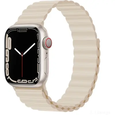 Devia Sport3 Silicone Magnet Watch Band (Apple Watch 42/41/40/38mm) - Brun