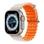 Devia Sport6 Silicone Two-tone Watch Band (Apple Watch 49/46/45/44/42mm) - Svart/Orange