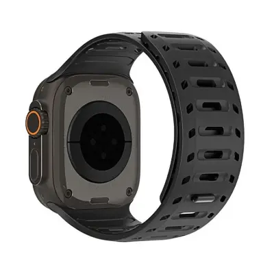 Dux Ducis Apple Watch 44/45/46/49mm Armband CS Silikon - Svart