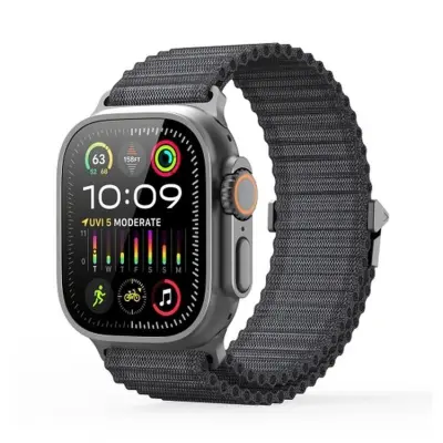 Dux Ducis Apple Watch 44/45/46/49mm Armband YC Nylon - Grå