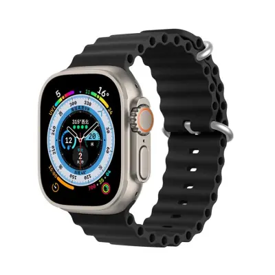 Dux Ducis Apple Watch 4/5/6/7/8/SE (38/40/41mm) Armband Silikon Ocean - Svart